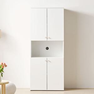 우탄 주방 부엌 홈카페 수납장 팬트리 그릇장 슬림 800 화이트 (착불)