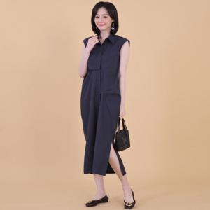 [애비뉴투지]스텝 핀턱 여름 나시 언발 원피스 K08362