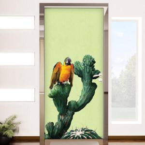 아트박스/꾸밈 ib218-선인장위에앵무새_현관문시트지