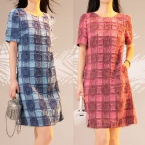 [바바라옷장]255061 - 플레드 원피스 정장원피스 여름원피스 여