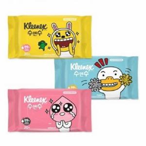 아트박스/오피스큐 크리넥스 수앤수 카카오프렌즈 물티슈 20매