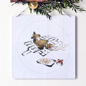 아트박스/꾸밈 nu159-행잉액자_마른안주오징어와땅콩(사각원형)