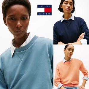 타미힐피거 TOMMY HILFIGER XW05200-YCF 여자 크루넥 맨투맨 티셔츠