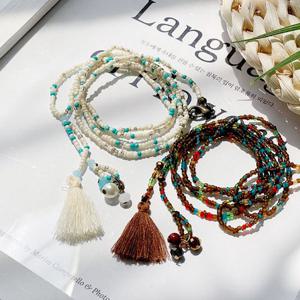 [나크21] 컬러 비즈 태슬 롱목걸이 DM52-AC-02