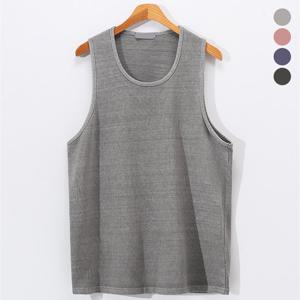 [후앙스] 오버핏 민소매 박스 나시 피그먼트 티셔츠 BMSL1380