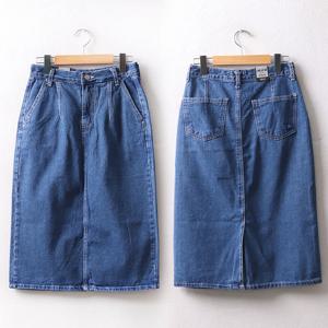 나야홍 / 빅사이즈데님스커트 9044L506 포켓스티치청치마 LO