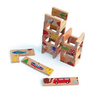 원목도미노 해피타운_그림맞추기 도미노블럭 28P 그림도미노