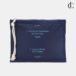 엘케이트 여성 여행 천 파우치 캔버스 파스텔 베이직 지퍼 파우치 LJNA027