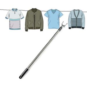 옷걸이헹거 옷걸이봉 집게 행거 봉 막대 가제트팔 스테인리스