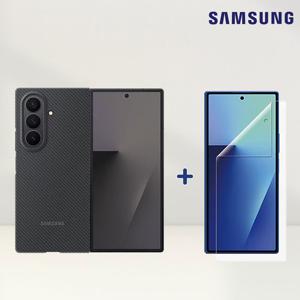 삼성전자 정품 갤럭시Z폴드7 초슬림 카본 쉴드 케이스 스크레치 방지 아라미드 보호 커버 AR 액정보호필름 2매 포함 EF-XF966 N