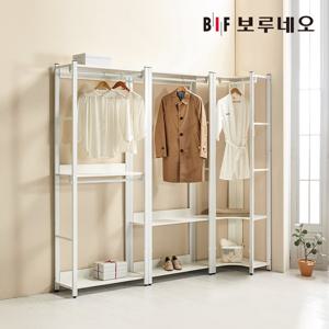 보루네오 아이든 시스템 행거 철제 드레스룸 2235 I 코너 행거