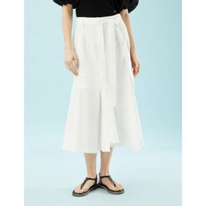 [듀엘]리본 디테일 언밸런스 린넨 스커트 D242MSD049