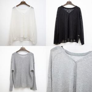 나야홍 / 빅사이즈루즈가디건 U915L507 페미닌오버핏가디건 LT