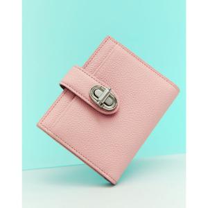 [질스튜어트] 핑크 가죽 오브 장식 베루형 지갑 JAWA5F024