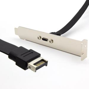 HDTOP USB C타입 TO 메인보드 타입E 일반 브라켓 60CM HT-I23