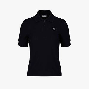 페어라이어 여성 퍼프 소매 카라 티셔츠 (블랙)