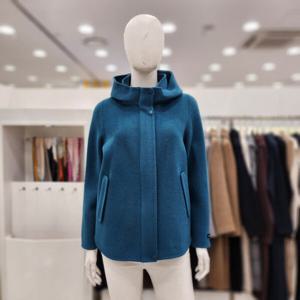 [조이너스]여성 자켓 23신상 후드 안감 누빔 모직 하프 코트JDW1