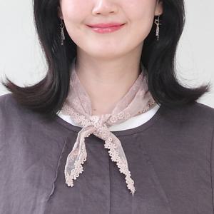 애비뉴투지 레이스 시스루 미니 삼각 여성 여름 스카프 C06465