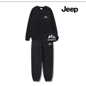 [지프][남녀공용] 2025 F/W 루즈핏 맨투맨&밴딩 조거팬츠 트레이닝 세트 893992