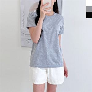 여자빅사이즈라운드반팔면티셔츠 의류 데일리 DGI1823-1  국내생산