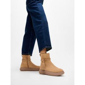 [핏플랍][삼성물산공식]여성 스웨이드 태슬 숏 부츠_카멜 (FT59K2B13C)