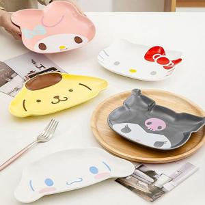 산리오 캐릭터즈 세라믹 얼굴 접시 1P 브런치 홈카페 산리오접시 산리오식기 브런치접시 홈파티접시 플레이팅접시 도자기접시 디저트접시 도자기그릇 카페접시 케이크접시