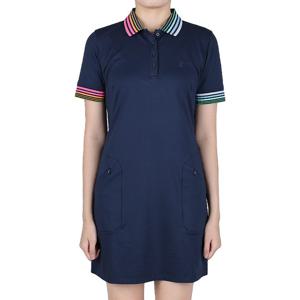 [지포어] 플리츠 콘트라스트 골프 PK 원피스 (G4LS23D11 TWLT)