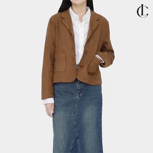 엘케이트 여자 자켓 싱글 스웨이드 크롭 간절기 재킷 LRR001