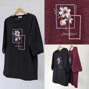 나야홍 / 위쉬몰 OL 마운틴플라워스팽글티(S557H509) 빅사이즈