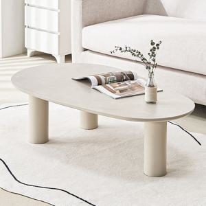 하리 세라믹 좌식 테이블 거실 밥상 소파 식탁 커피 좌탁 타원형 1200 (착불)