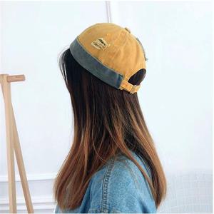 레옹모자 티오 빈티지 와치캡(옐로우) 챙없는 골무모자