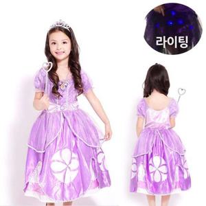 고급형 택1 드레스 한중 소피아 라이팅 코스튬 할로윈 파티의상 캐릭터 의상