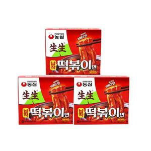 농심 생생 납작떡볶이면 258g x 3개