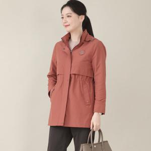 애비뉴투지 엄마옷 후드 탈부착 카라 야상 스트링 봄 가을 하프 점퍼 J10559