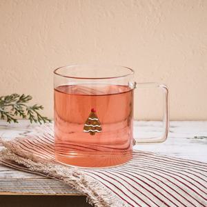 [모던하우스] 메리오너먼트 크리스마스 핸드메이드패치 유리머그 트리 450ML