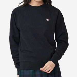 메종키츠네 여성 트리컬러 맨투맨 블랙 FW00308KM0001 [여주아울렛]