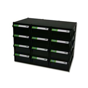 정전기방지 12칸 수납함 CA507C 수납함 정리함 정전기방지 보관함