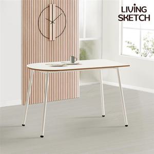 [리빙스케치] 스위피 1200 반타원 테이블 4인 식탁 원룸 다이닝테이블