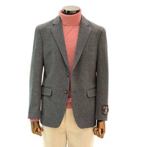 [바쏘]FW  그레이  고급 울 케시미어 90/10  싱글 브레스티드 블레이져 자켓KBGZDJS30K