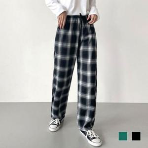 기모체크바지 일자팬츠 221216 체크바지 여성체크바지