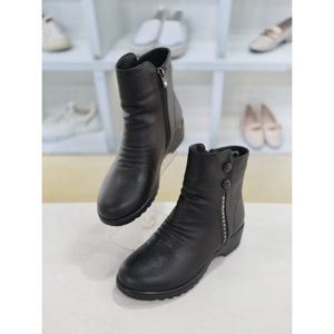 [블리아르]소가죽 통굽 기모안감 양클 부츠 4cm BLMD500885