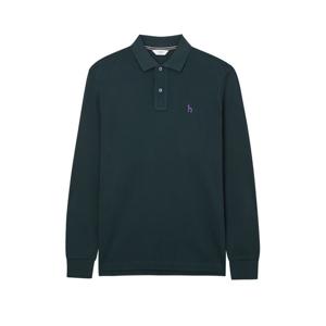 [헤지스]헤지스 다크그린 긴팔 피케 카라 티셔츠 HZTS4D431E3