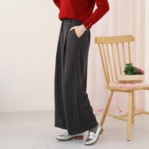 [웬디즈갤러리]웨이브 줄지 핀턱 와이드 슬랙스 / 겨울 정장바지 TPT111