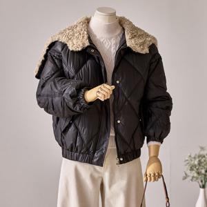 [커스텀에이블] 뽀글이 퍼카라 누빔 패딩점퍼_T2511PD009D