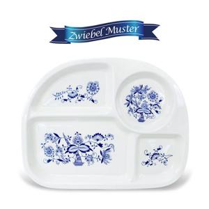 쯔비벨무스터 도자기 사각식판 1pcs