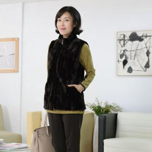 엄마옷마담센스_차이나 인조퍼 짚업 조끼_MO3978