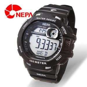 [온라인공식판매처] NEPA 네파 스포츠시계 N315-BLACK-SILVER