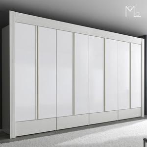 [모로] 쉬끄갤러리 밀키 하이그로시 12자 장롱세트 옷장 장농