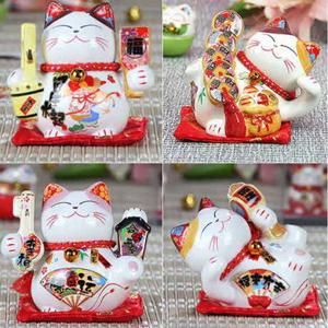 일본 복고양이 마네키네코 저금통 도자기 인형 4종류