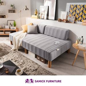 레이 일체형 독립스프링 슈퍼싱글 소파베드(쿠션2개 포함)